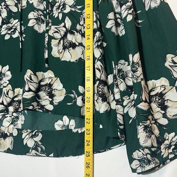 Sanctuary Anthropologie Women Top Small Size Green Floral Long Bell Sleeve - Picture 4 of 9